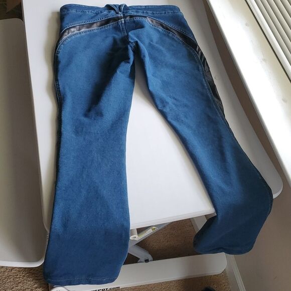 JLO by Jennifer Lopez jeans with faux leather accent junior size 7 - Picture 6 of 15